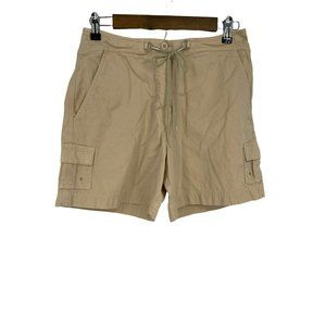 Talbots Drawstring Waist Small Cargo Shorts Size 8
